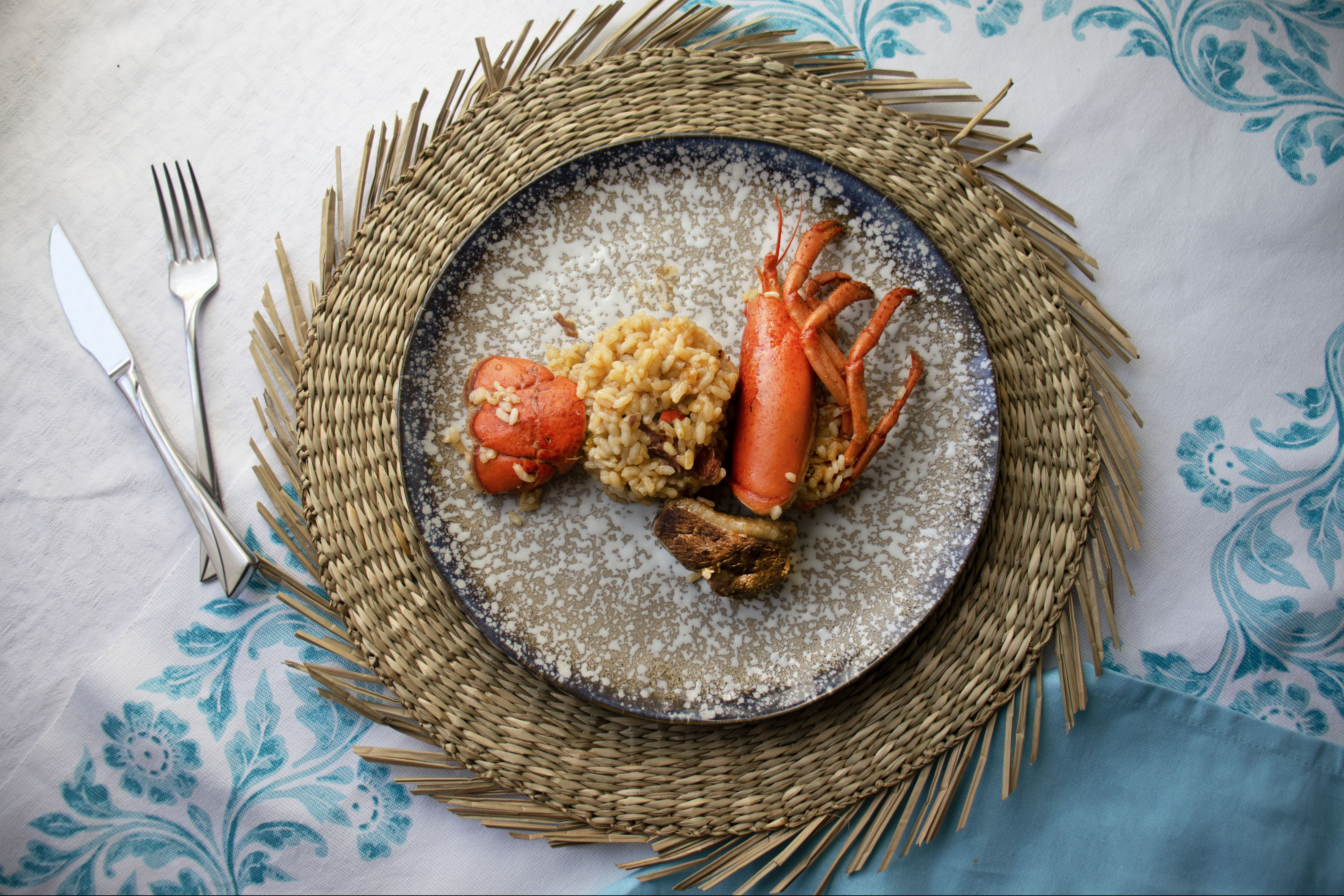 Arroz de pato y  bogavante