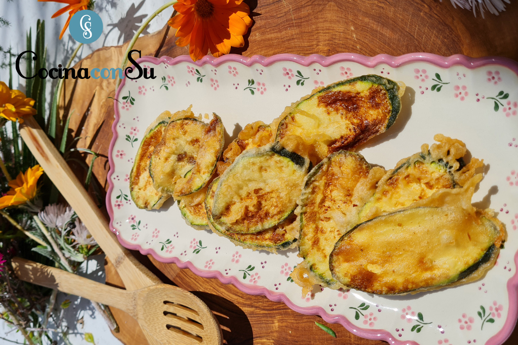Calabacines en tempura