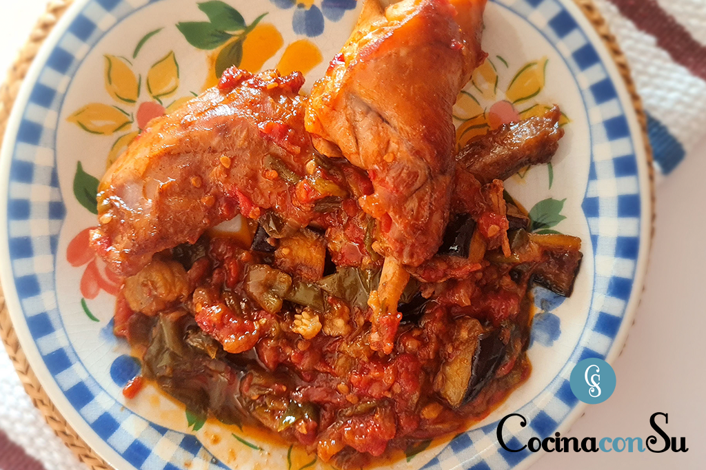 Conejo en “Samfaina”