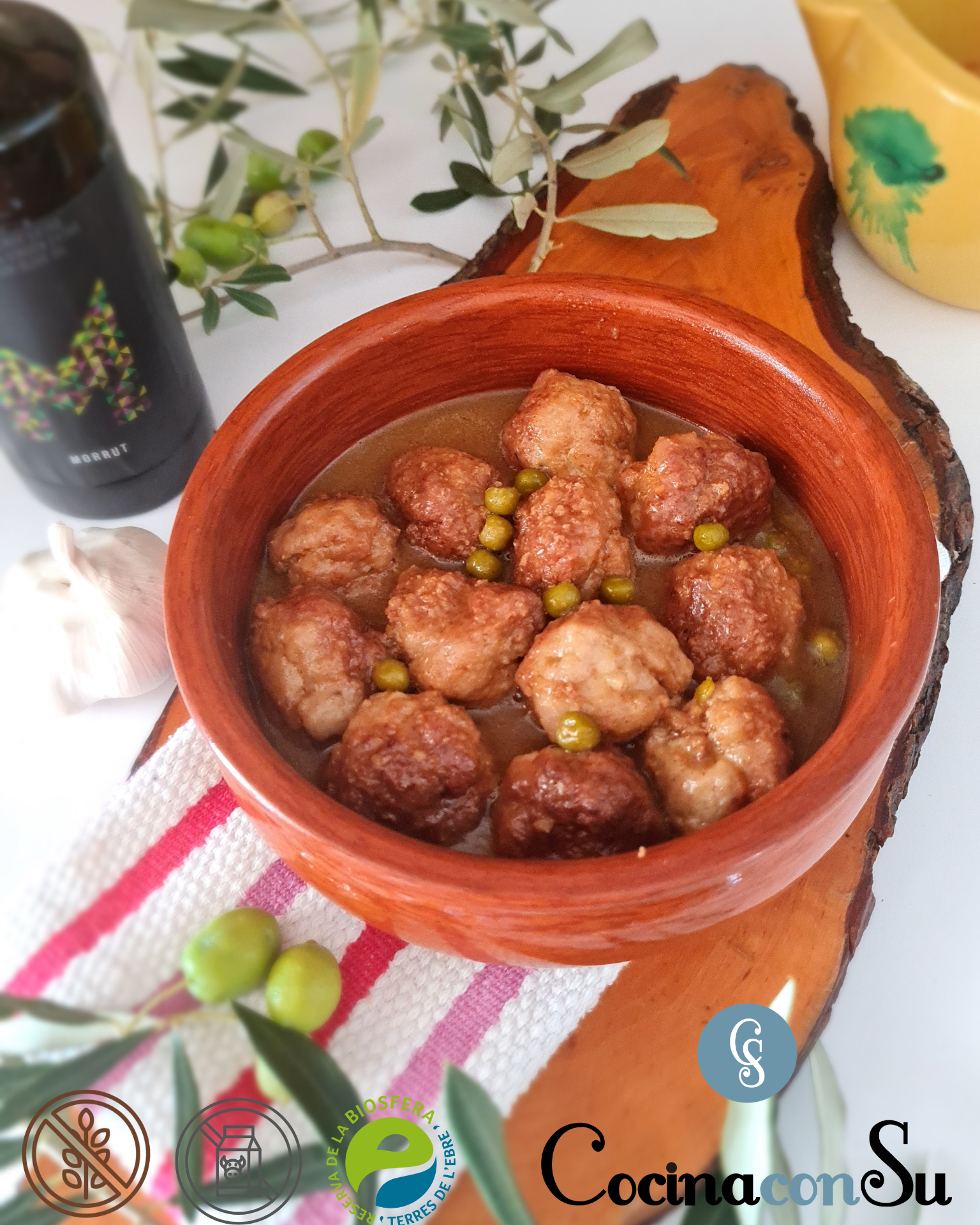 El final del verano llegó, Albóndigas con perlas de guisantes para despedirlo.