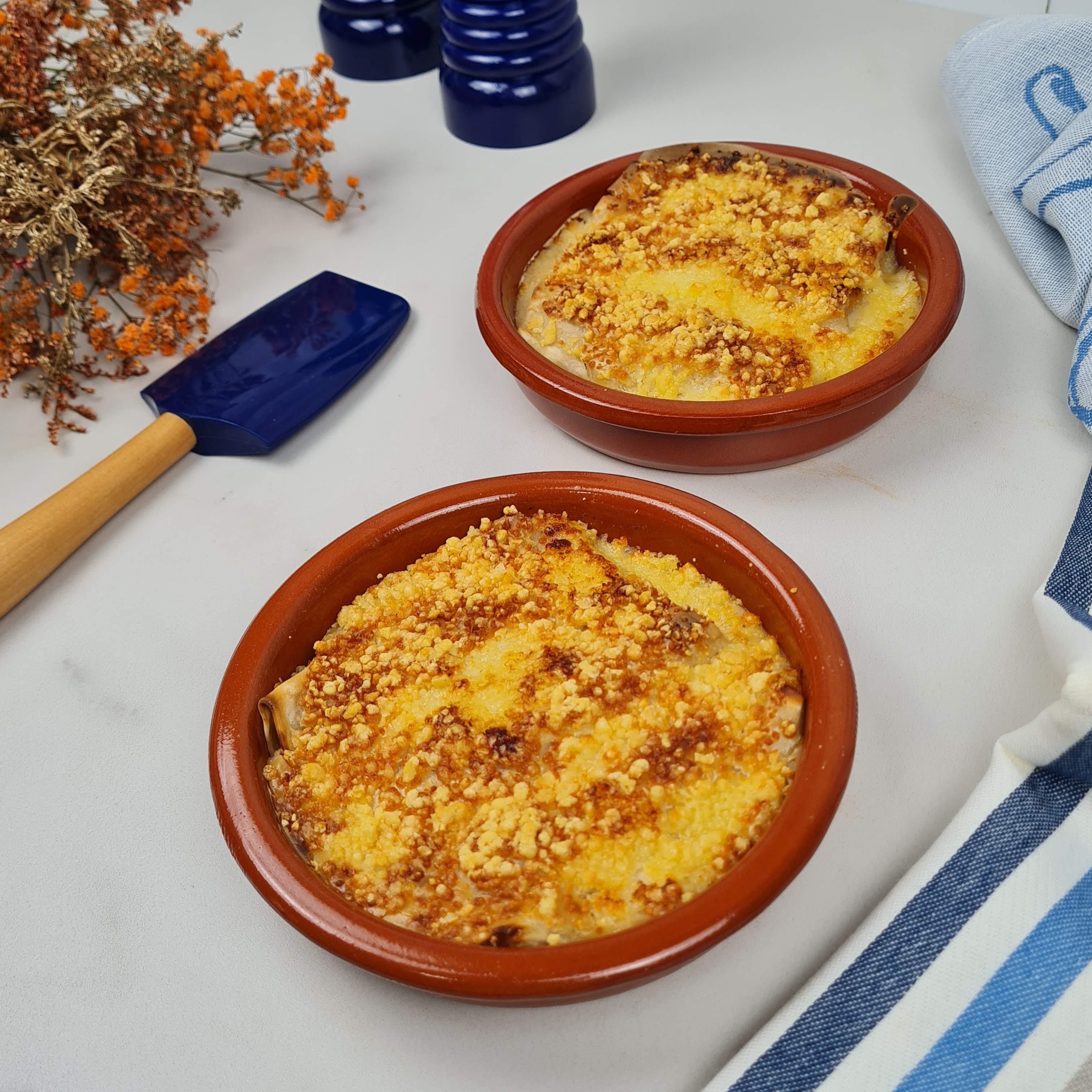 Canelones de rape y gambas